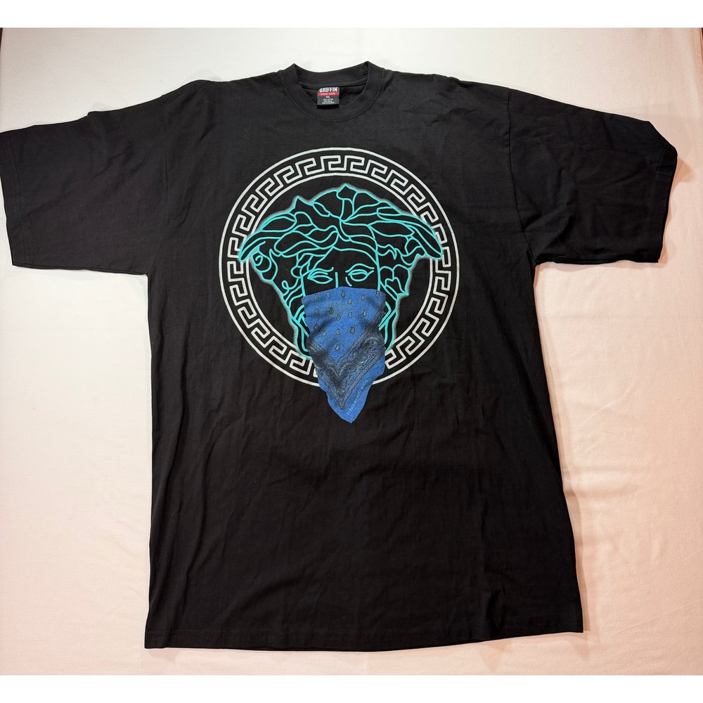 Crooks & Castles Greco Bandito Medusa T-Shirt Size 5XL Black
